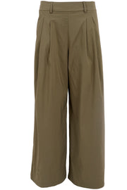 Davina Wideleg Pant | Army | Bukser fra Black Colour