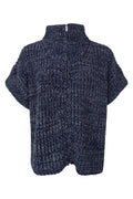Drew Zipper Knit Vest | Navy | Strik fra Black Colour