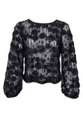 Elloise Flower Patch Blouse 41281 | Black | Black Colour