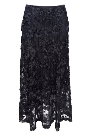 Elloise Flower Patch Skirt 41282 | Black | Black Colour