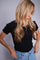 Elaine O-SS Seamless Silk Tee   | Black | T-shirt fra Mos Mosh