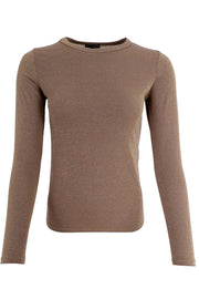 Faye Lurex Blouse | Golden Sand | Glimmer bluse fra Black Colour