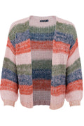Filuca Striped Cardigan | Camel Blue | Strik fra Black Colour – nedsat