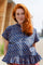 Flora Ruffle S/S Blouse | Blue Icon | Bluse fra Black Colour