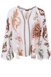 Holly Blouse | Off White | Bluse fra Black Colour