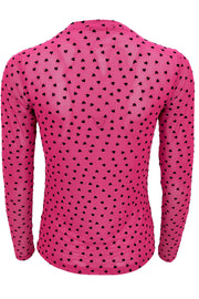 Isole Love Mesh Blouse | Fuchsia | Bluse fra Black Colour