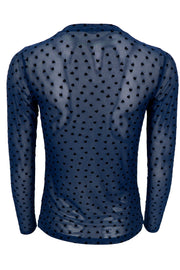 Isole Love Mesh Blouse | Navy | Bluse fra Black Colour