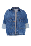 Izzy Denim Jacket | Mid Blue | Jakke fra Black Colour – nedsat
