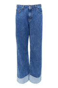 Izzy Denim Panel Pant | Mid Blue | Bukser fra Black Colour – nedsat