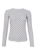 Jennie Dotted Mesh Blouse | Off White | Bluse fra Black Colour