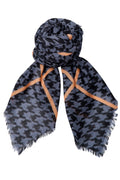 Johanna Wool Scarf | Grey/Black | Tørklæde fra Black Colour