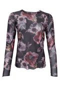 Kaa Mesh Blouse 42000 | Black Rose | Black Colour