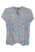 Luna Andrea S/S Blouse | Golden Aqua