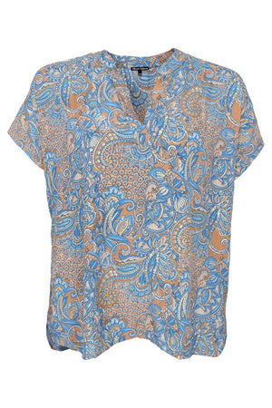 Luna Andrea S/S Blouse | Golden Aqua