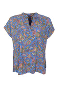 Luna Andrea S/S Blouse | Violet Blue | Bluse fra Black Colour – nedsat