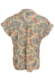 Luna Andrea S/S Top | Safari Passion | Bluse fra Black Colour