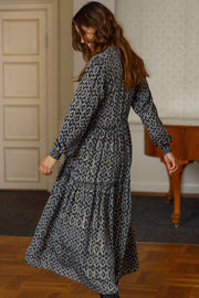 Luna Rose Boho Dress | Steel Grey | Kjole fra Black Colour