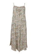 Luna Vea Strap Dress | Olive Flower | Kjole fra Black Colour