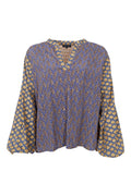 Luna Blouse | Blue Multi | Bluse fra Black Colour