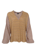 Luna Blouse | Golden Multi | Bluse fra Black Colour