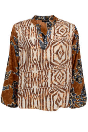 Luna Blouse | Lily Blue | Bluse fra Black Colour