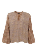 Luna Blouse | Nougat Multi | Bluse fra Black Colour – nedsat