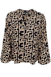 Luna Blouse | Pristine | Bluse fra Black Colour