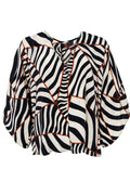 Luna Kaftan Blouse | Mosaic Black