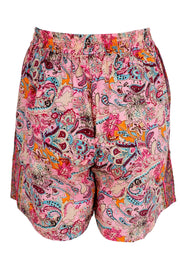 Luna Loose Shorts | Botanical Rose | Shorts fra Black Colour