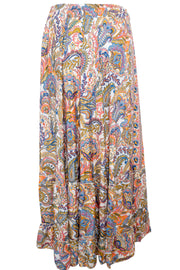 Luna Maxi Frill Skirt | Summer Garden | Nederdel fra Black Colour