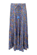 Luna Maxi Frill Skirt | Violet Blue | Nederdel fra Black Colour