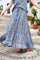 Luna Maxi Frill Skirt | Violet Blue | Nederdel fra Black Colour