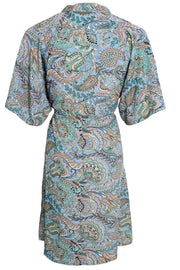 Luna Short Raglan Dress Ss | Blue Garden | Kjole fra Black Colour