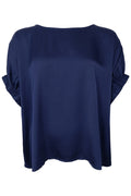 Mabel Blouse 40996 | Dark Blue | Black Colour