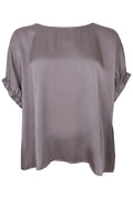 Mabel Blouse 40996 | Taupe | Black Colour