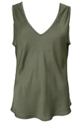 Mabel Double V Neck Top 41210 | Army | Black Colour