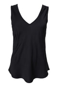 Mabel Double V-Neck Top | Black