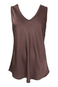 Mabel Double V-Neck Top | Coffee