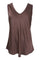 Mabel Double V-Neck Top | Coffee