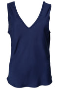 Mabel Double V Neck Top 41210 | Dark Blue | Black Colour