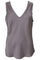 Mabel Double V Neck Top 41210 | Taupe | Black Colour