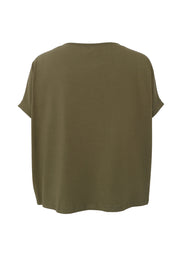 May Loose Blouse | Army | Bluse fra Black Colour