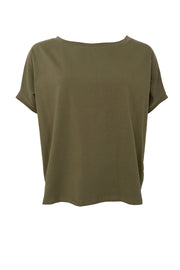 May Loose Blouse | Army | Bluse fra Black Colour