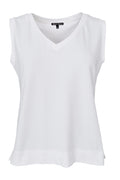 May V-Neck Top | Off White | Top fra Black Colour