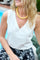 May V-Neck Top | Off White | Top fra Black Colour