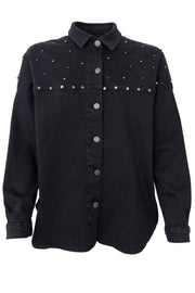 Nessa Jeans Shirt Jacket | Black | Jakke fra Black Colour