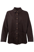 Noemi Shirt Jacket 41231 | Coffee | Black Colour