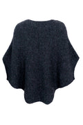 Pella Boucle Poncho 1137 | Dark Grey | Strik fra Black Colour