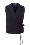 Rena Wrap Vest 41255 | Black | Black Colour