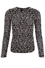 Solene Lace Blouse | Black Beige | Blonde bluse fra Black Colour